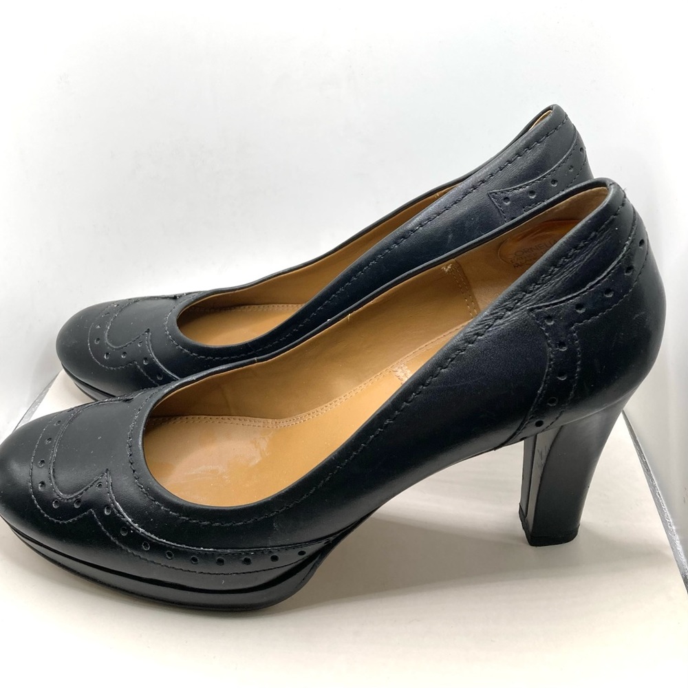 Women’s Black Leather Tahari High Heel Shoes Size 10M